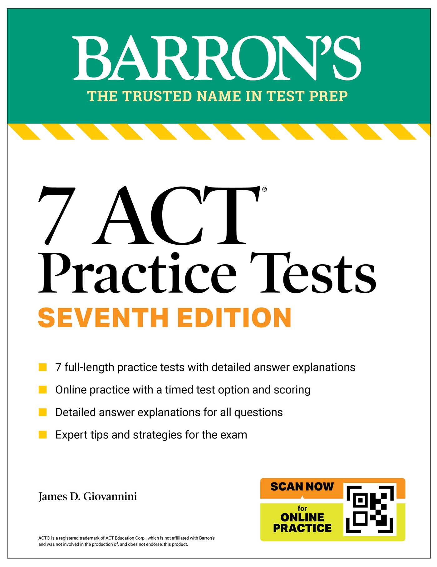 7 ACT PRACTICE TESTS PREMIUM + ONLINE PRACTICE (BARRON'S)