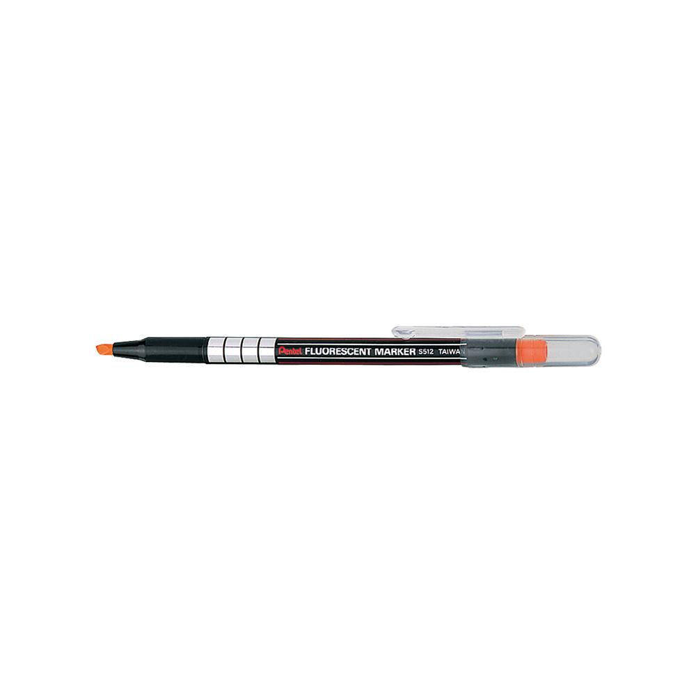 ปากกาเน้นข้อความ เพนเทล S-512-F/สีส้ม