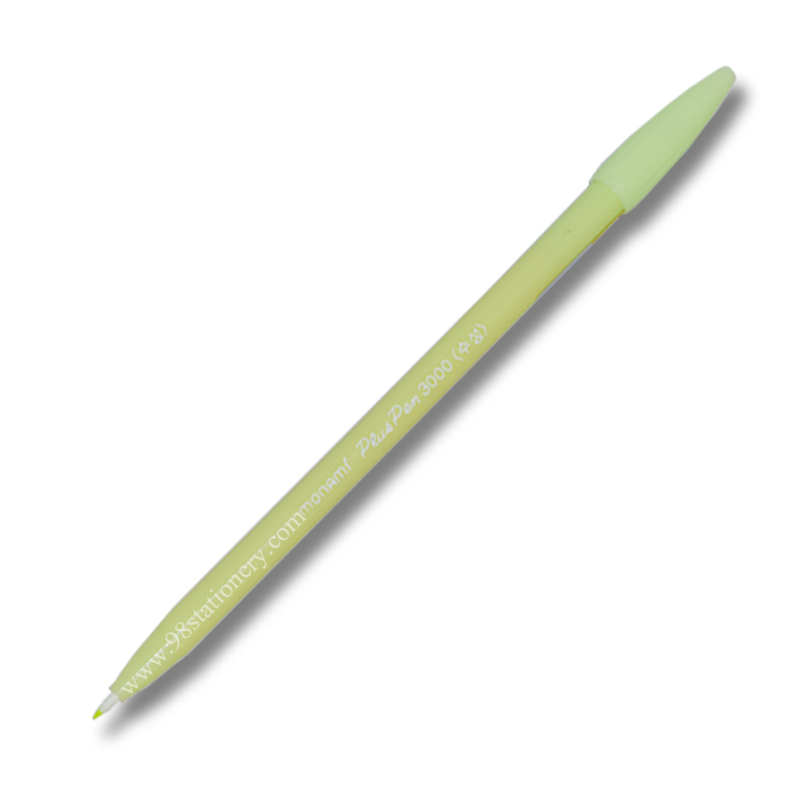 ปากกาสีน้ำ พลัส เพน-3000 สีเหลืองเรืองแสง