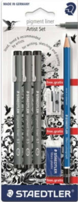 ปากกามาร์สกราฟฟิคมิกเม้นท์ ชุด3+ ดินสอ