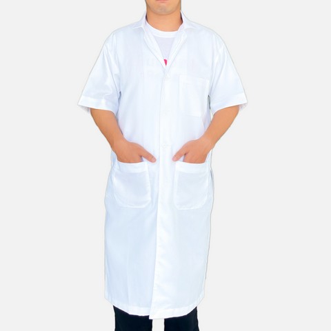 เสื้อกาวน์ตัวยาว-แขนสั้น ผ้าลีวาย #L @560.-