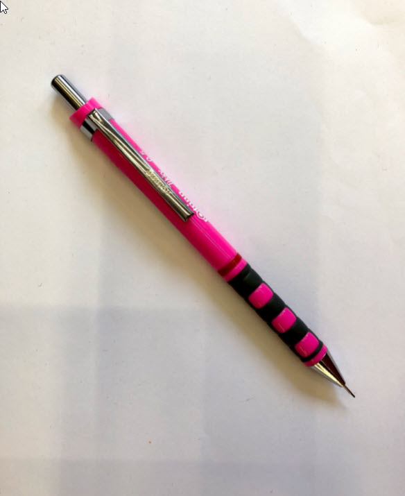 ดินสอติ๊กกี้สีชมพูนีออน 0.5