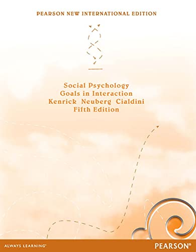 SOCIAL PSYCHOLOGY: GOALS AND INTERACTIONS (PNIE)