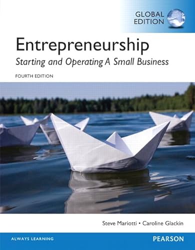 (Clearance Sale)ENTREPRENEURSHIP: STARTING AND OPERATING A SMALL BUSINESS (GLOBAL EDITION)